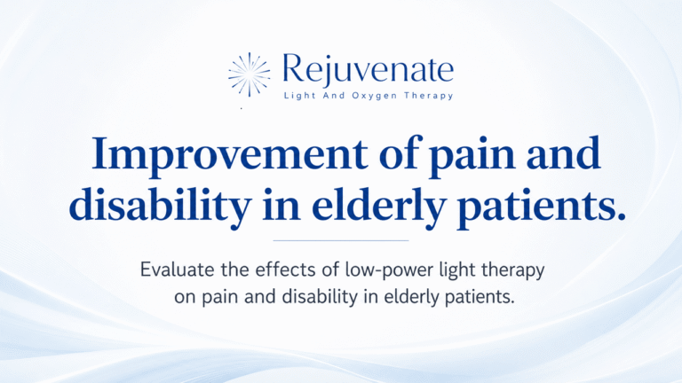 Improvement of pain and disability in elderly patients